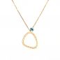 Preview: Elegante Kurshuni Halskette mit glitzerndem Anhänger aus vergoldetem, zirkonia-besetztem Sterling Silber. Kurshuni Schmuck wird in Istanbul handgefertigt. Jetzt versandkostenfrei im Perlenmarkt OnlineShop bestellen!
